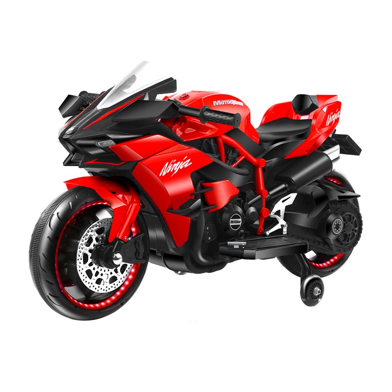 মিউজিক ও আলো সহ বয়স্ক বাচ্চাদের জন্য 12V বিগ সাইজের রাইড-অন মোটরবাইক