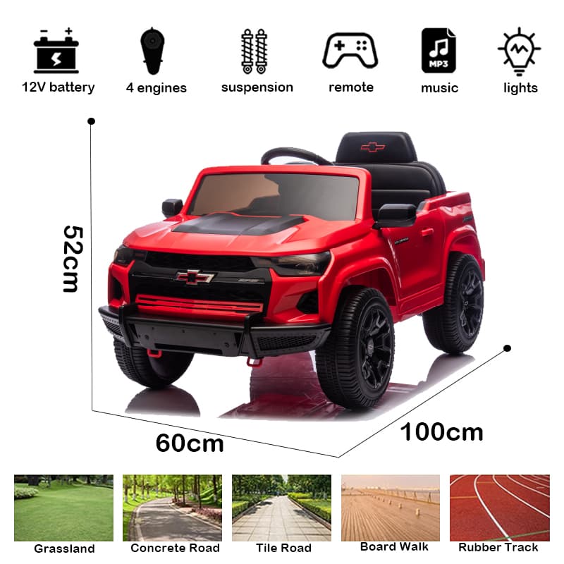 12V Licensed Chevrolet Colorado 2023ZR2 Kids Electric Ride-On Car