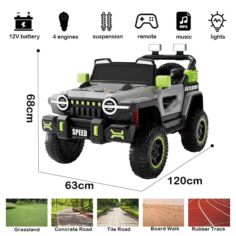 Kids Ride-On Car with 2.4G R/C & Swing & MP3 player