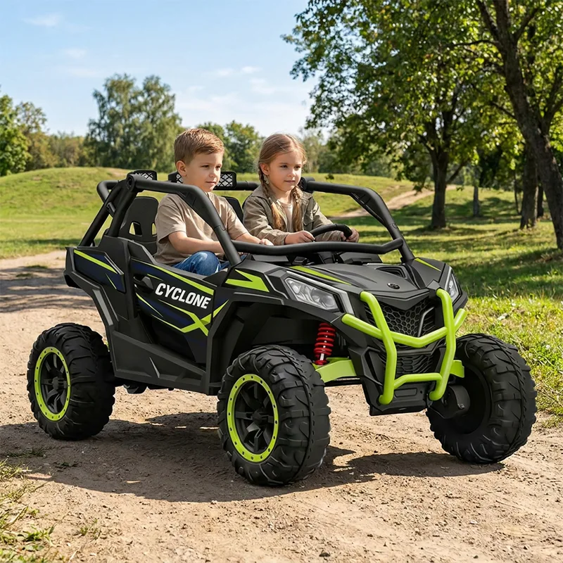 Large Two Seats Cyclone 24V Powerful Motor Kids Electric Car